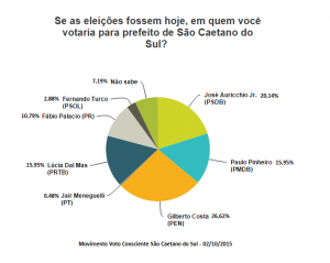 resultado pesquisa com percentuais