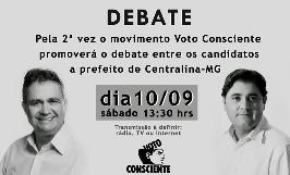 Debate promovido pelo Movimento Voto Consciente Centralina, para as eleições 2016.