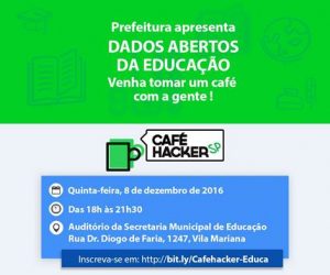 SECRETARIA MUNICIPAL DE EDUCAÇÃO APRESENTA DADOS ABERTOS EM CAFÉ HACKER