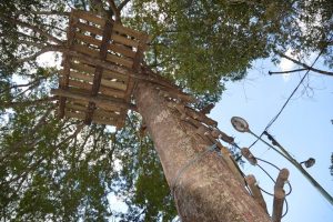 Prefeitura de Analândia gasta mais de 3000 reais em tirolesa que não é utilizada pela população. Gasto público que envolve funcionários do município.